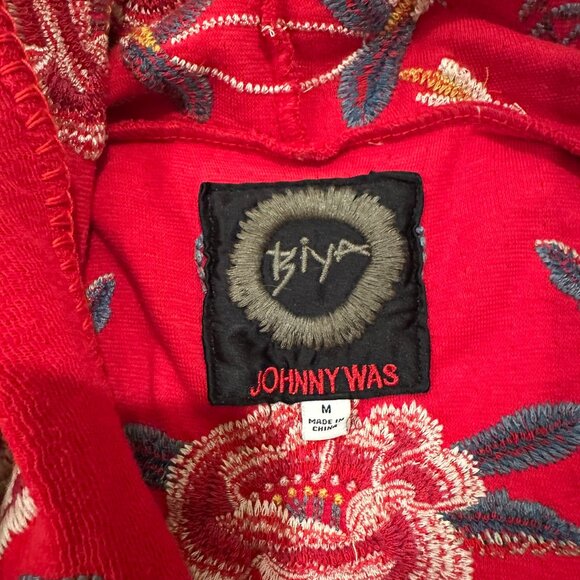 Johnny Was coat, jacket, fully embroidered, M, red, medium, great condition - Picture 9 of 16